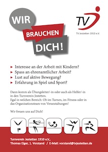 Flyer Wir brauchen dich