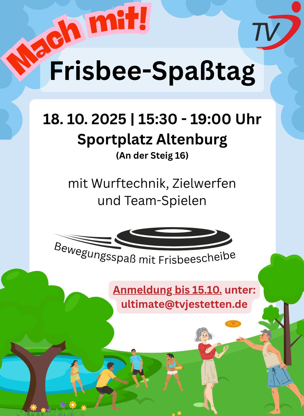 Frisbee-Spaß-Tag am 18.10.2025