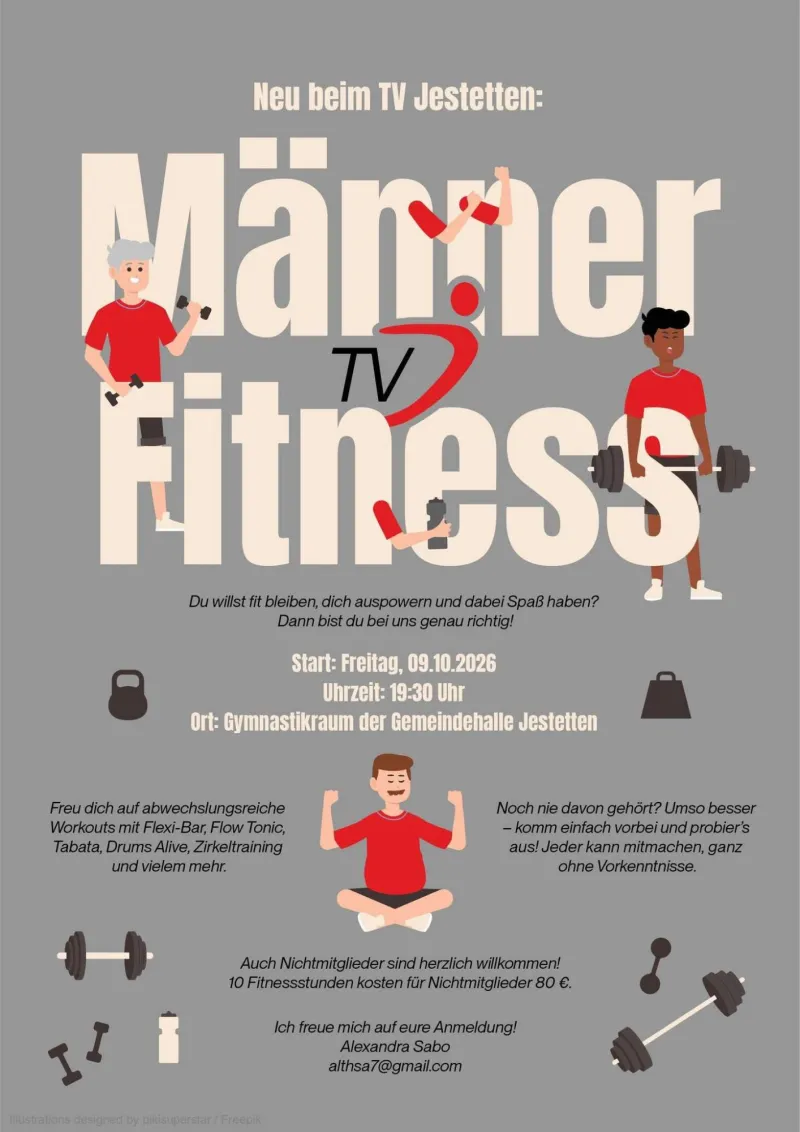 Flyer Männer-Fitness beim TV Jestetten