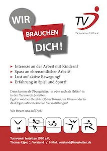 Vorschau: Flyer „Wir brauchen dich!“