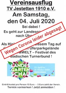 Vorschau: Flyer Vereinsausflug 2020