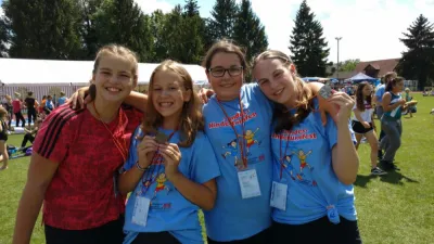 Turnerinnen mit Medaillen beim Landeskinderturnfest Konstanz 2017
