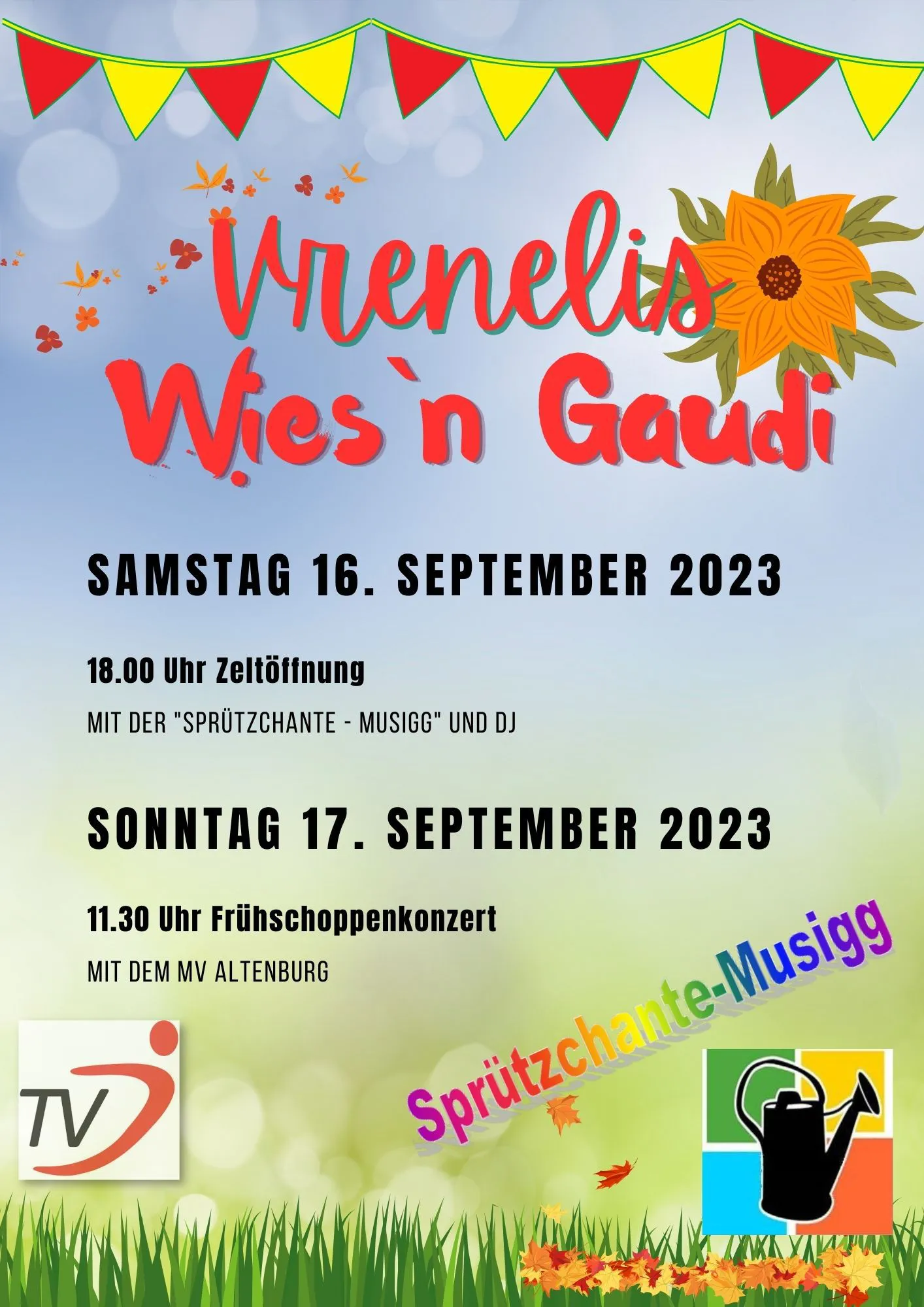Plakat Vrenelis Wies'n Gaudi 16./17. September 2023