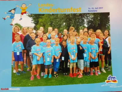 Gruppenfoto der TVJ-Kinder beim Landeskinderturnfest Konstanz 2017