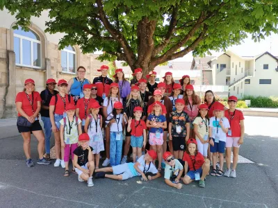 Gruppenfoto der TVJ-Kinder und Betreuer in Offenburg 2023